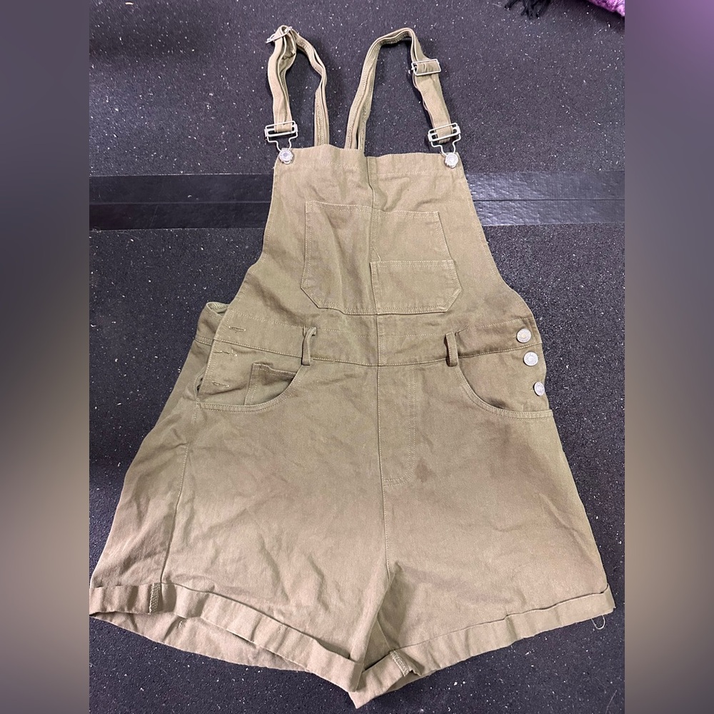 Olive Short-Alls